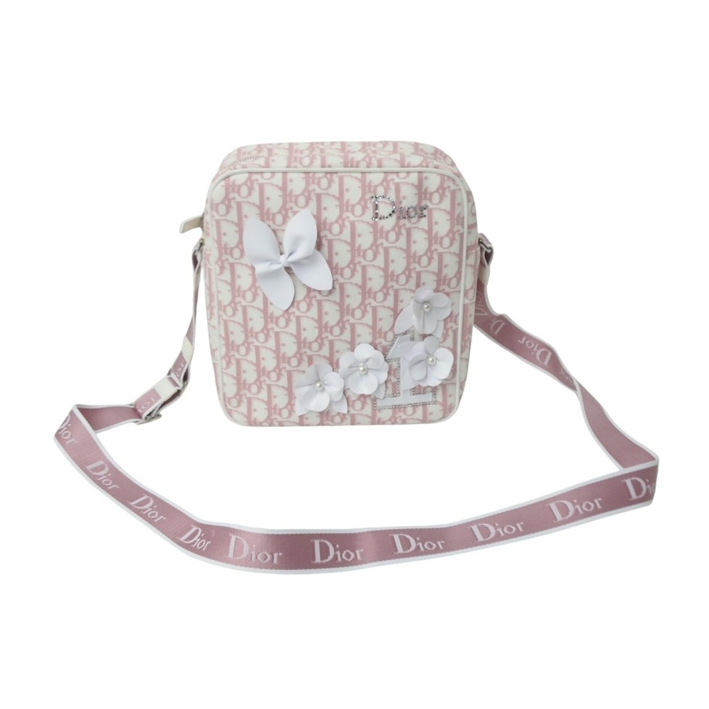 Dior rhinestones Trotter Christian shoulder bag pink - Picture 2 of 10